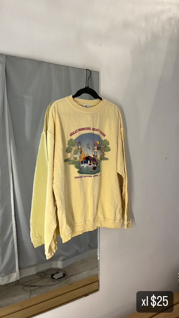 mickey mouse golf sweatshirt (XL) (VE)